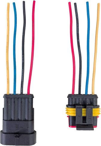 4 Pin Way Waterproof Electrical Wire Connector Plug Automotive Wire Connectors Plug with Wire AWG Marine Pack of 10 in Saudi Arabia