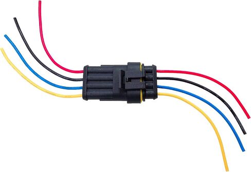 4 Pin Way Waterproof Electrical Wire Connector Plug Automotive Wire Connectors Plug with Wire AWG Marine Pack of 10 in Saudi Arabia