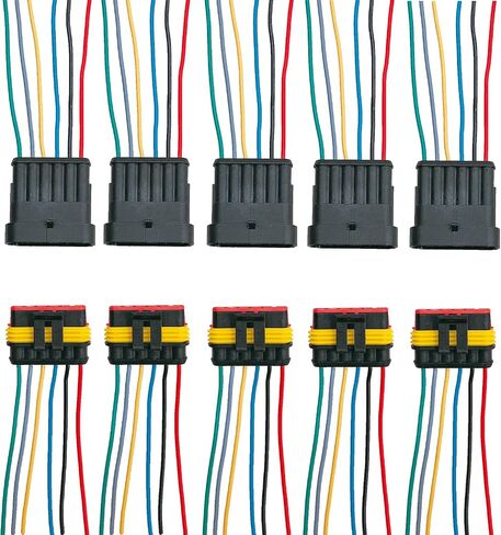 4 Pin Way Waterproof Electrical Wire Connector Plug Automotive Wire Connectors Plug with Wire AWG Marine Pack of 10 in Saudi Arabia