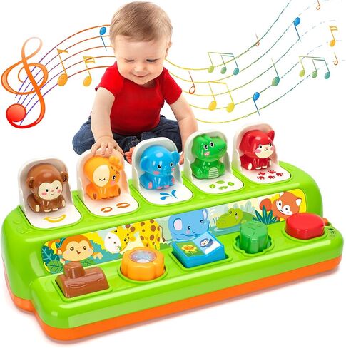 Duchong Interactive Pop Up Animals Eggs Toy with Music & Sound, Early Developmental Learning Sensory Toy for 1Year Old & 9-12-18 Months Baby, Girls & Boys in Kuwait