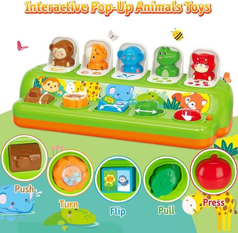 Duchong Interactive Pop Up Animals Eggs Toy with Music & Sound, Early Developmental Learning Sensory Toy for 1Year Old & 9-12-18 Months Baby, Girls & Boys in Kuwait