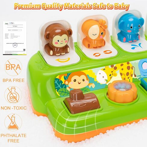 Duchong Interactive Pop Up Animals Eggs Toy with Music & Sound, Early Developmental Learning Sensory Toy for 1Year Old & 9-12-18 Months Baby, Girls & Boys in Kuwait