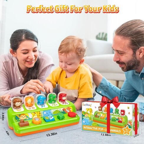 Duchong Interactive Pop Up Animals Eggs Toy with Music & Sound, Early Developmental Learning Sensory Toy for 1Year Old & 9-12-18 Months Baby, Girls & Boys in Kuwait