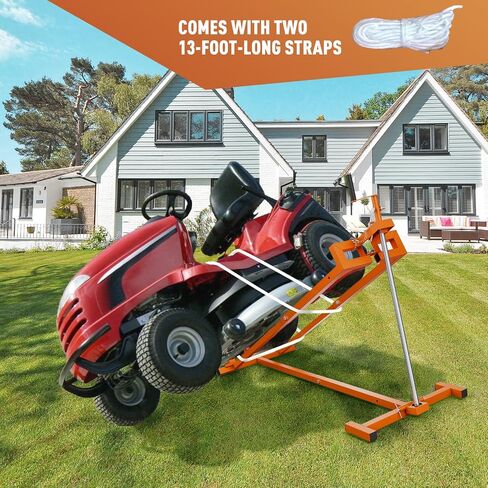 Lawn Mower Lift, Lifting Platform 992 Lbs Capacity for Garden Tractors and Lawn Mowers with Rotating Sleeve & Manual and Power Tool Handle (Alloy Iron) in Saudi Arabia