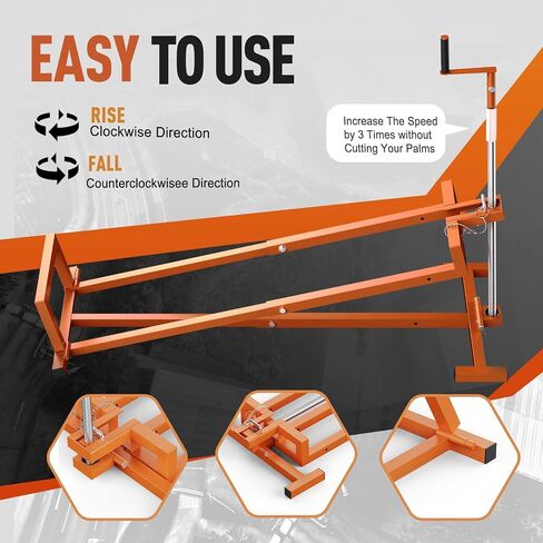 Lawn Mower Lift, Lifting Platform 992 Lbs Capacity for Garden Tractors and Lawn Mowers with Rotating Sleeve & Manual and Power Tool Handle (Alloy Iron) in Saudi Arabia