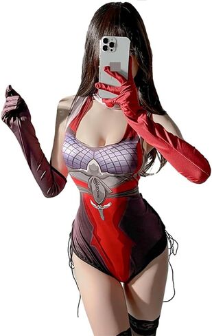 SINROYEE Women's One Piece High Waist Bodysuit Anime Cosplay Costume Teddy Lingerie Set in Saudi Arabia