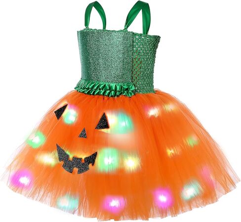 زي توتو دريمز LED على شكل قرع للفتيات والأطفال في الهالوين مع عصابة رأس in Kuwait