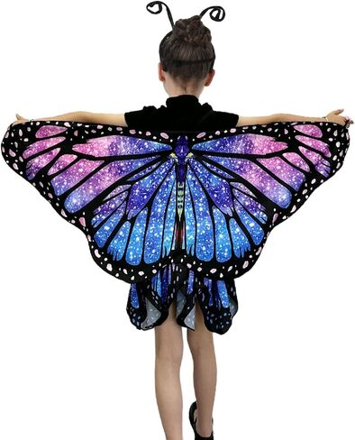yamisan Butterfly Costumes for Girls, Kids Butterfly Wings with Skirt Dress Up for Halloween Party Costume Set in Saudi Arabia