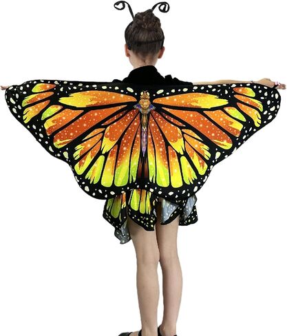 yamisan Butterfly Costumes for Girls, Kids Butterfly Wings with Skirt Dress Up for Halloween Party Costume Set in Saudi Arabia