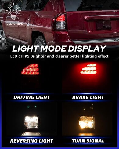 AUTOONE - For 2014 2015 2016 2017 Jeep Compass Tail Light Assembly Factory Taillights with Bulbs, Driver Side(LH) in Saudi Arabia