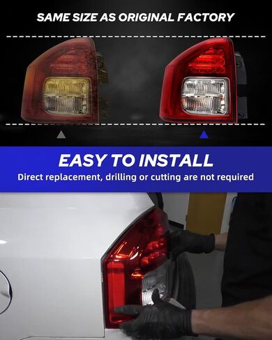 AUTOONE - For 2014 2015 2016 2017 Jeep Compass Tail Light Assembly Factory Taillights with Bulbs, Driver Side(LH) in Saudi Arabia