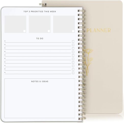 Beautiful Daily and Weekly Planner - To Do List Notebook to Easily Organize Your Agendas And Boost Productivity in School Or At Work - Stylish College or Office Supplies For Women in Saudi Arabia