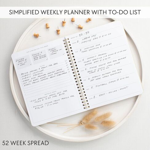 Beautiful Daily and Weekly Planner - To Do List Notebook to Easily Organize Your Agendas And Boost Productivity in School Or At Work - Stylish College or Office Supplies For Women in Saudi Arabia