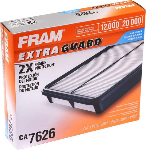 FRAM Extra Guard CA7626 Replacement Engine Air Filter for Select Toyota and Lexus Models, Provides Up to 12 Months or 12,000 Miles Filter Protection in Saudi Arabia