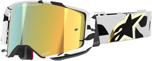 Alpinestars Supertech MX ATV MTB Off Road Race Goggles (Black/Grey - Mirror Silver Lens) in Saudi Arabia