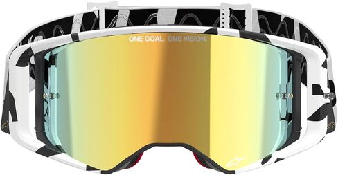 Alpinestars Supertech MX ATV MTB Off Road Race Goggles (Black/Grey - Mirror Silver Lens) in Saudi Arabia