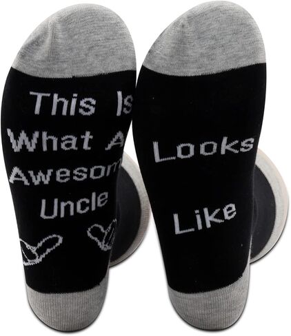 PXTIDY 2 Pairs Funny Uncle Socks This Is What An Awesome Uncle Looks Like Socks for Uncle in Kuwait