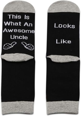 PXTIDY 2 Pairs Funny Uncle Socks This Is What An Awesome Uncle Looks Like Socks for Uncle in Kuwait