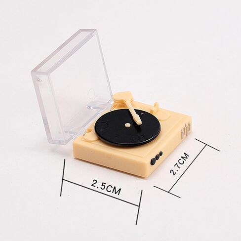 Miniature Dollhouse Record Player,Dollhouse Vintage CD Player Model,1 12 Scale Dollhouse Accessories Miniature Furniture in Kuwait
