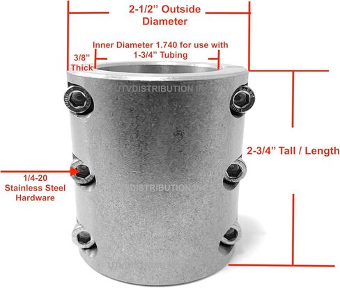 مسمار توزيع UTV على مشبك أنبوب فولاذي ملحوم 1-3/4 بوصة 4 عبوات تتضمن الأجهزة in Kuwait
