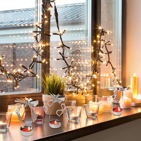 RETON 2 Pcs Spinning Candle Holder, Metal Rotating Tea Light Candle Holder Carousel Candle Holder, Silver Spinning Tealight Holder for Home Festival Decoration + 8pcs Tealight Candles (Deer & Angel) in Saudi Arabia