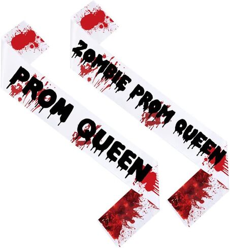 Halloween Prom Queen Sash Belt Halloween Bloody Sash Zombie Prom Queen Sash Belt BHWH50 in Saudi Arabia