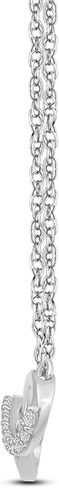 Jewelili 10K Yellow Gold 1/10 Cttw Natural White Round Diamond Infinity Pendant Necklace, 18" Gold filed Rope Chain in Saudi Arabia