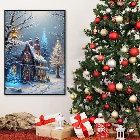 Gnome Diamond Art Kits for Adults,Christmas Tree Diamond Painting Kits Full Drill Crystal Rhinestone Gem Art Craft Kits for Home Wall Decor Gifts 16X12Inch in Saudi Arabia