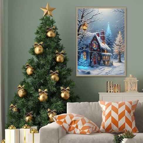 Gnome Diamond Art Kits for Adults,Christmas Tree Diamond Painting Kits Full Drill Crystal Rhinestone Gem Art Craft Kits for Home Wall Decor Gifts 16X12Inch in Saudi Arabia