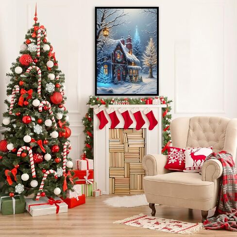 Gnome Diamond Art Kits for Adults,Christmas Tree Diamond Painting Kits Full Drill Crystal Rhinestone Gem Art Craft Kits for Home Wall Decor Gifts 16X12Inch in Saudi Arabia