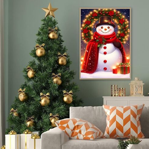 Gnome Diamond Art Kits for Adults,Christmas Tree Diamond Painting Kits Full Drill Crystal Rhinestone Gem Art Craft Kits for Home Wall Decor Gifts 16X12Inch in Saudi Arabia