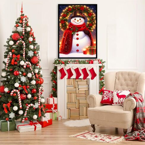 Gnome Diamond Art Kits for Adults,Christmas Tree Diamond Painting Kits Full Drill Crystal Rhinestone Gem Art Craft Kits for Home Wall Decor Gifts 16X12Inch in Saudi Arabia