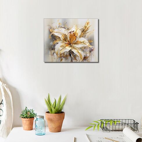 TUMOVO Flowers Framed Paint by Numbers for Adults Blooming Floral DIY Oil Paint by Number Kits on Canvas Blossom Adult Paint by Number with Brushes Acrylic Painting Art Crafts 16"x20" in Saudi Arabia