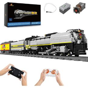 JMBricklayer Train Sets Building Blocks Kit, Remote Control UP844 Steam Locomotive Train with Lights 51112, Model Train Building Sets for Adults, Christmas Train Toys Gifts for Teens 14+, 3357 PCS