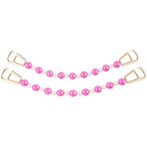 2Pcs Pearl Shoe Chains, Cute and Sweet Shoe Accessories, Fashion Clog Sandals Shoe Charms Decoration Gift for Adults, Girls