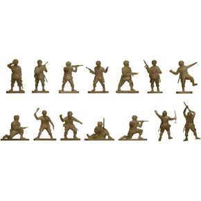 Airfix Mini Army Figures - A00751V WWII US Paratroops - Military Figurines, Plastic Soldiers for Adults & Children 14+, Sets Includes 48 Unpainted Soldier Toys - War Games Miniatures