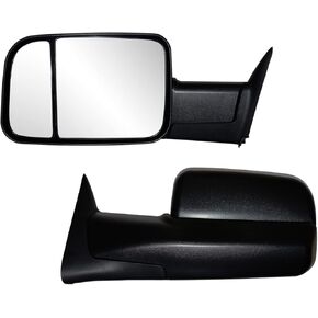 AERDM New Pair Towing Mirrors Black Housing Compatible with View Mirrors 94-01 Dodge Ram 1500, 94-02 Ram 2500 3500 Truck Manual Adjusted Side Set Left+Right