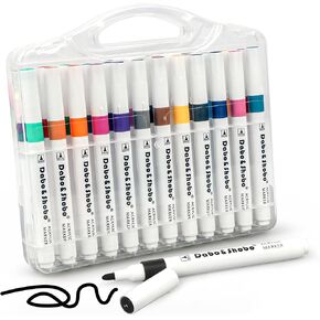 Dabo&Shobo Acrylic Paint Pens 24 Colors, 2-3mm Premium Medium Tip, Acrylic Paint Markers for Rock Painting, Stone, Glass, Wood, Fabric, Canvas, Metal, Easter DIY Crafts Making