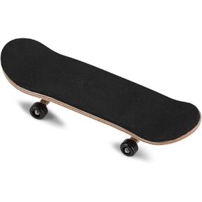 Complete Fingerboard, 5 Layered Maple Wood Professional Mini Fingerboards Toy Wooden Fingerboard with Upgraded Components Reduce Pressure Gifts for Kids 3.78 x 1.1 inch (Black)