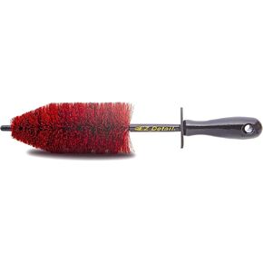 Brush Little - Red - Wheel Rim Cleaner for Cars, Bike, Trucks, Motorcycle, and Other Vehicles. Non-Scratch Auto Detailing Tool, Easily reaches Nook and Crannies