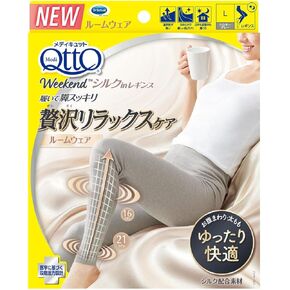 [Made in Japan] Compression Socks Room Wear MediQttO Silk Leggins Size L