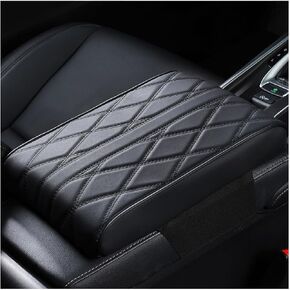 Mandark Car Center Console Cover, Soft Leather Memory Foam Automotive Armrest Seat Box Cushion Pad, Waterproof Comforable Vehicle Arm Rest Mat Accessories, Universal for RV, SUV, Truck (Gray)