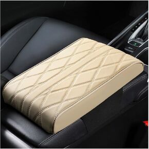 Mandark Car Center Console Cover, Soft Leather Memory Foam Automotive Armrest Seat Box Cushion Pad, Waterproof Comforable Vehicle Arm Rest Mat Accessories, Universal for RV, SUV, Truck (Gray)