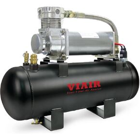 VIAIR 200 PSI High-Flow Air Source Kit | Hard Mount On Board Air Compressor with 2 Gallon Tank for Truck, Air Horns, Load Leveling Suspension