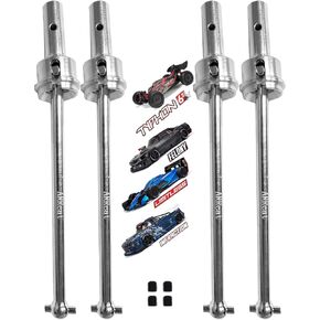 Upgrades Part Drive Shaft for Arrma 1/8 Typhon 6s Blx,Infraction 6s Blx,Felony 6s Blx,Limitless Roller,4pcs Front Rear Drive Shaft Axles Upgrades Part (Upgrades Version),Silver