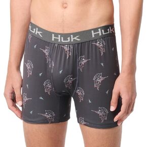 HUK Men's Patterned Pursuit, Performance Dry-fit Boxer Briefs