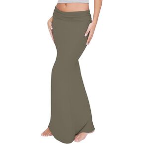 REORIA Women's Sexy Fold Over High Waisted Lounge Long Skirts Elegant Going Out Bodycon Maxi Skirts