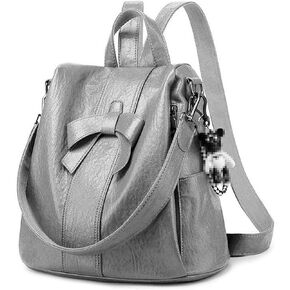 Leather Backpack Purse for Women Fashion Designer Ladies Anti-Theft Shoulder Bags Convertible Travel Handbags Casual Rucksack