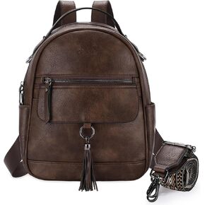 Chase Chic Mini Backpack Purse for Women, Vegan Leather Cute Small Backpack Ladies Fashion Shoulder Handbag for Travel Black