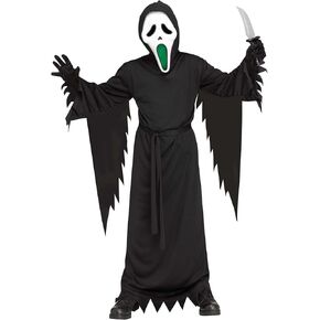 Fun World Boys' Ghost Face Light Up Fade Mouth Costume, Medium